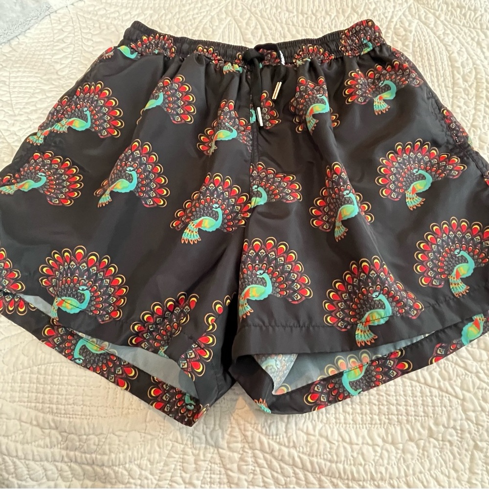 Peacock Pattern Women's Swim Shorts